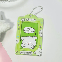 Thumbnail for Cute Bunny Cat Kpop Keychain Photocard Holder - ArtGalleryZen