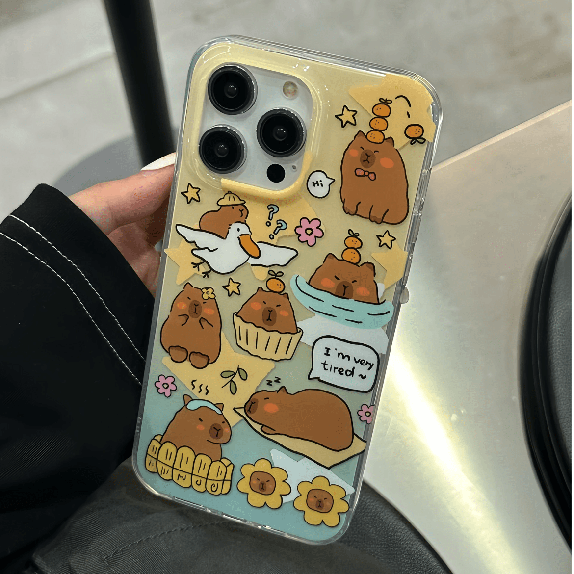 Cute Capybara iPhone Case With Accessories - ArtGalleryZen
