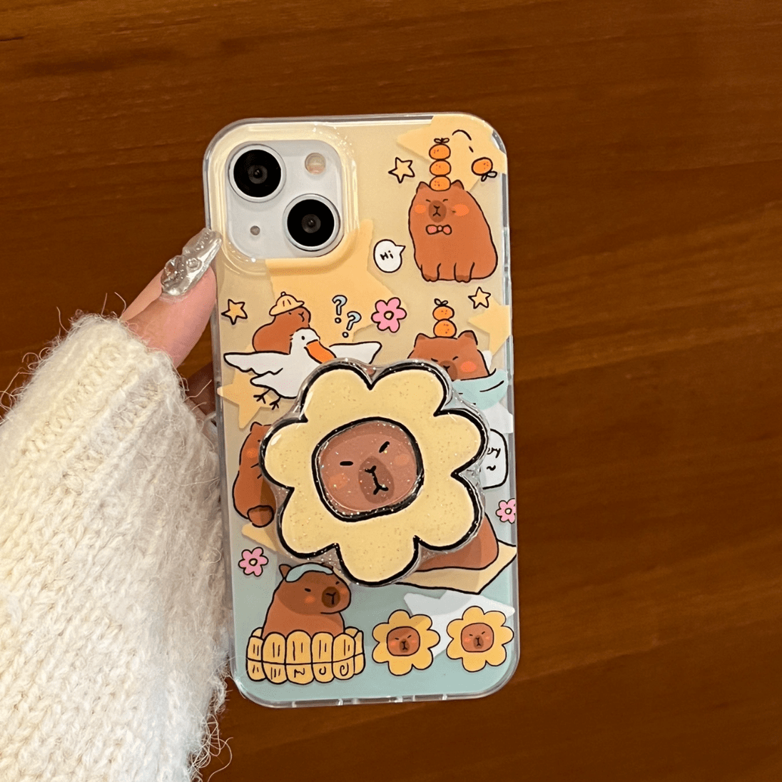 Cute Capybara iPhone Case With Accessories - ArtGalleryZen