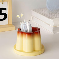Thumbnail for Cute Caramel Pudding Pen Holder - ArtGalleryZen