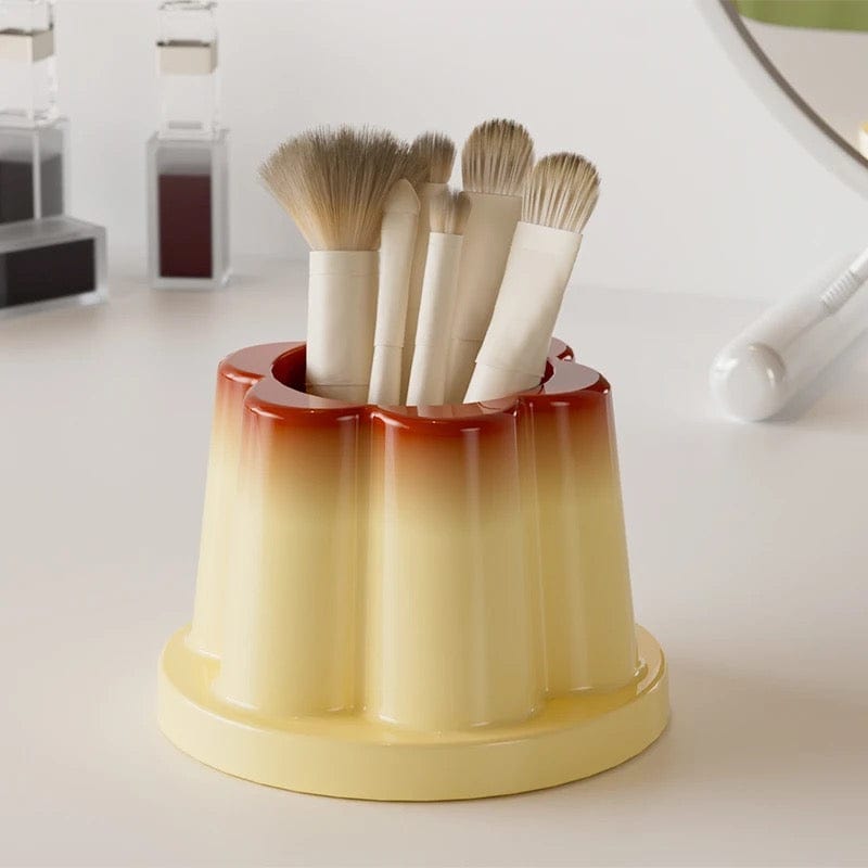 Cute Caramel Pudding Pen Holder - ArtGalleryZen