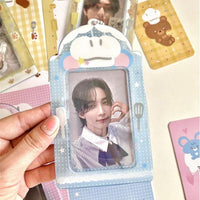 Thumbnail for Cute Cat Bear Chef Transparent Kpop Keychain Photocard Holder - ArtGalleryZen