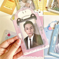 Thumbnail for Cute Cat Bear Chef Transparent Kpop Keychain Photocard Holder - ArtGalleryZen