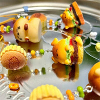 Thumbnail for Cute Cat Puppy Hamburger Keychain Phone Strap - ArtGalleryZen