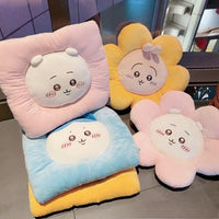 Thumbnail for Cute Chiikawa Usagi Hachiware Flower Plush Cushion - ArtGalleryZen