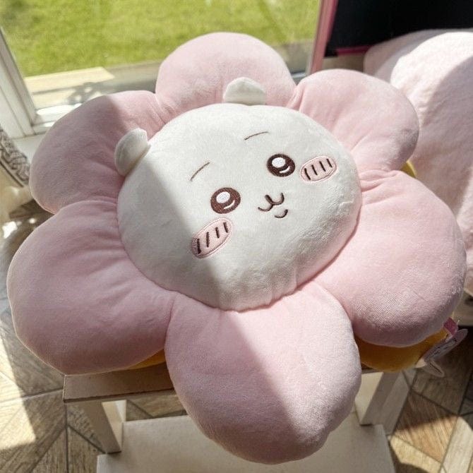 Cute Chiikawa Usagi Hachiware Flower Plush Cushion - ArtGalleryZen