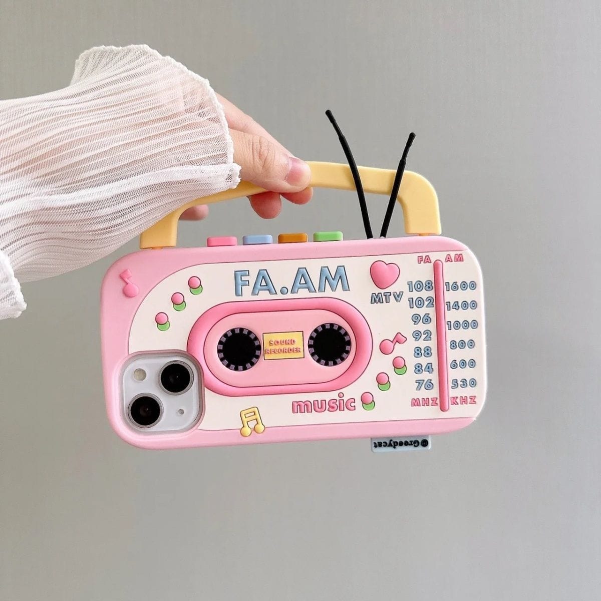 Cute Classical Radio Tape Recorder iPhone Case - ArtGalleryZen