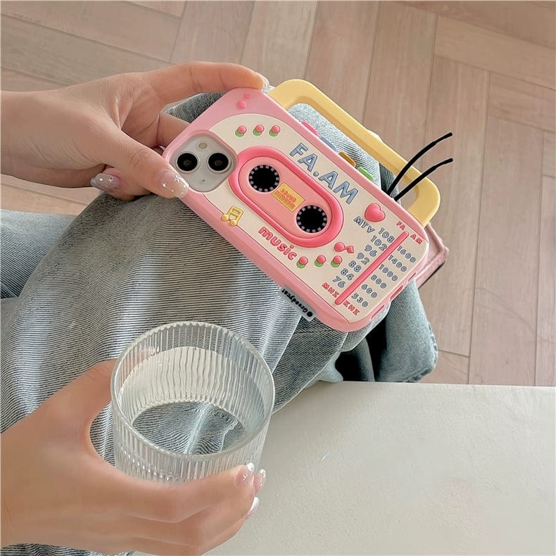 Cute Classical Radio Tape Recorder iPhone Case - ArtGalleryZen