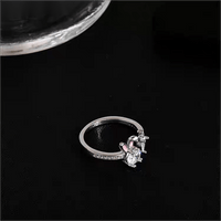 Thumbnail for Cute Crystal Carrot Rabbit Ring - ArtGalleryZen