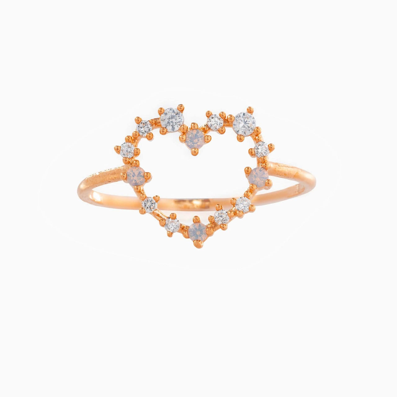 Cute Cubic Zirconia Heart Ring - ArtGalleryZen