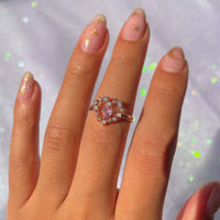 Thumbnail for Cute Cubic Zirconia Heart Ring - ArtGalleryZen