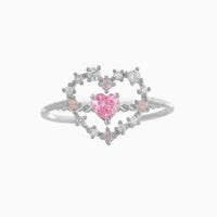 Thumbnail for Cute Cubic Zirconia Heart Ring - ArtGalleryZen