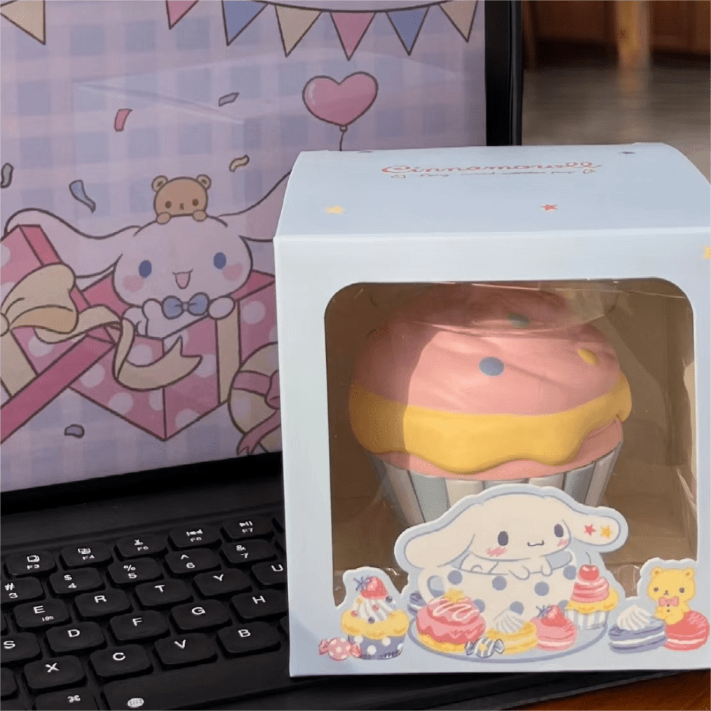 Cute Cupcake Jewelry Box Sanrio Cinnamoroll Ring Set