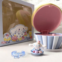 Thumbnail for Cute Cupcake Jewelry Box Sanrio Cinnamoroll Ring Set