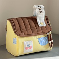 Thumbnail for Cute Embroidery House Multi-Layer Makeup Bag Portable Travel Large Capacity Storage Bag - ArtGalleryZen