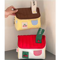 Thumbnail for Cute Embroidery House Multi-Layer Makeup Bag Portable Travel Large Capacity Storage Bag - ArtGalleryZen