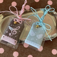 Thumbnail for Cute Embroidery Musical Note Angel Wing Lucky Amulet Keychain - ArtGalleryZen