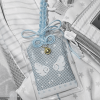 Thumbnail for Cute Embroidery Musical Note Angel Wing Lucky Amulet Keychain - ArtGalleryZen