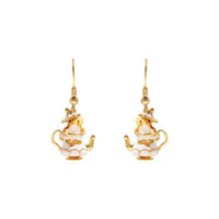 Thumbnail for Cute Enamel Teacup Hamster Earrings Necklace - ArtGalleryZen