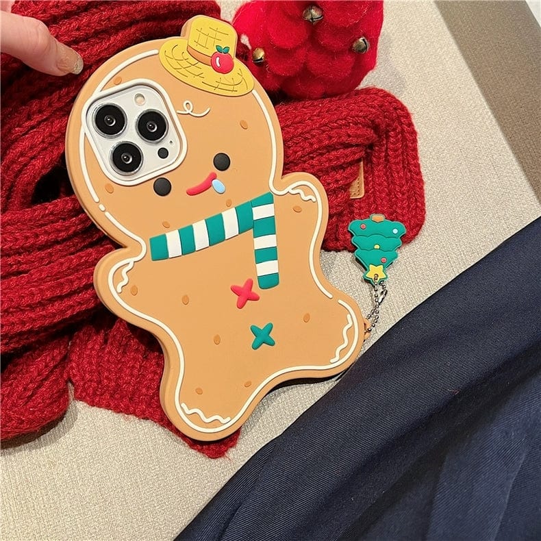 Cute Gingerbread Man iPhone Case - ArtGalleryZen