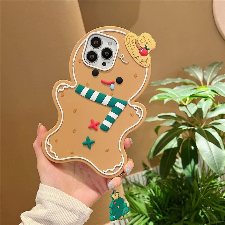 Cute Gingerbread Man iPhone Case - ArtGalleryZen