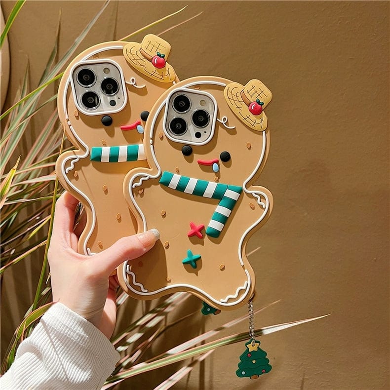 Cute Gingerbread Man iPhone Case - ArtGalleryZen