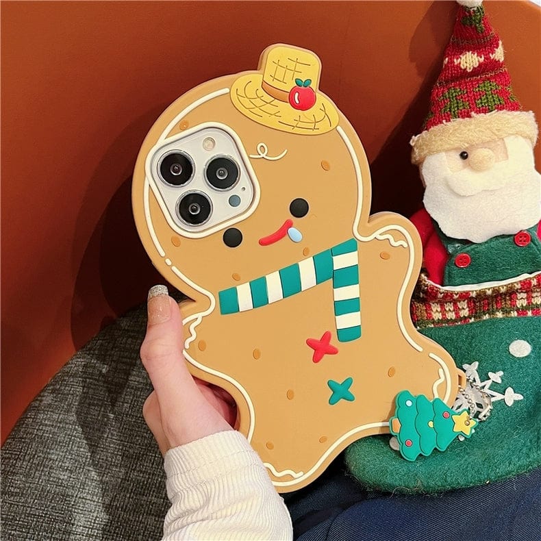 Cute Gingerbread Man iPhone Case - ArtGalleryZen