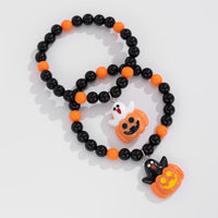 Thumbnail for Cute Halloween Pumpkin Ghost Charm Crystal Beaded Bracelet Set - ArtGalleryZen
