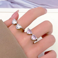 Thumbnail for Cute Heart Shape Sunglasses Crystal Love Ring - ArtGalleryZen