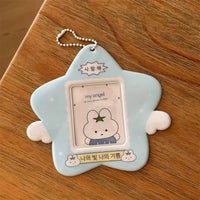 Thumbnail for Cute Heart Star Angel Kpop Keychain Photocard Holder - ArtGalleryZen