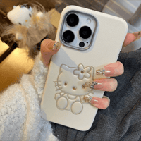 Thumbnail for Cute Hello Kitty Leather iPhone Case With Bowknot Lanyard