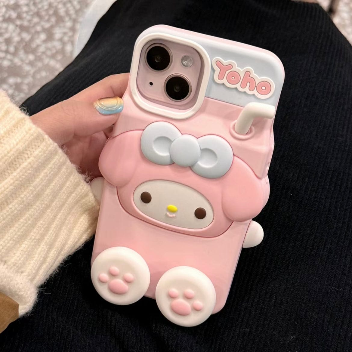 Cute Hello Kitty My Melody Milk Silicone iPhone Case