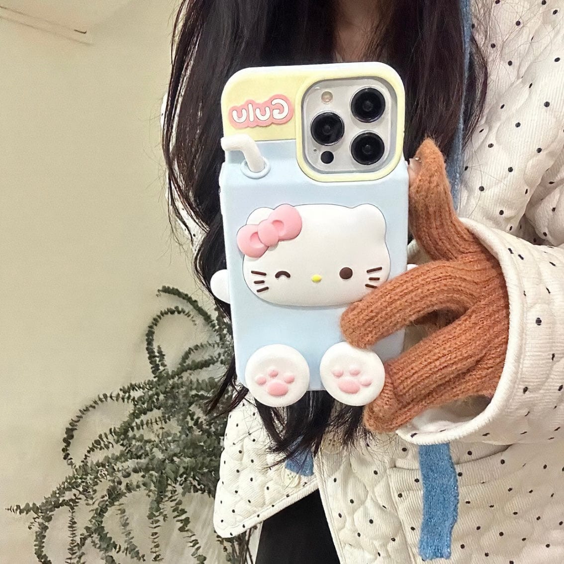 Cute Hello Kitty My Melody Milk Silicone iPhone Case