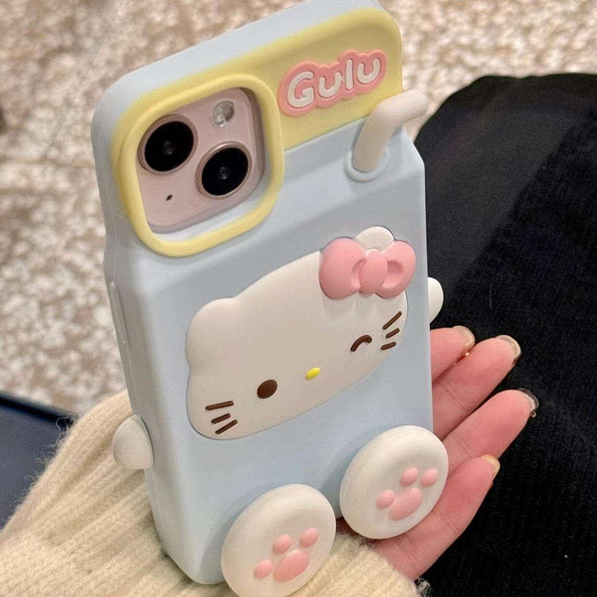 Cute Hello Kitty My Melody Milk Silicone iPhone Case