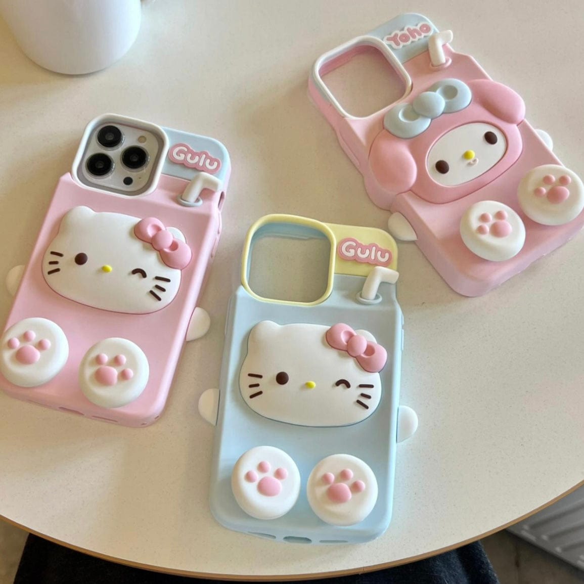 Cute Hello Kitty My Melody Milk Silicone iPhone Case