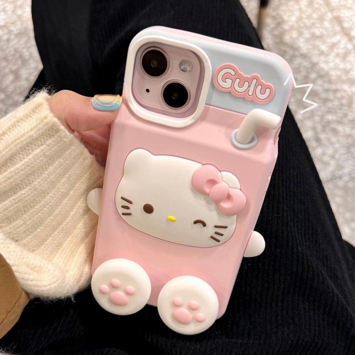 Cute Hello Kitty My Melody Milk Silicone iPhone Case