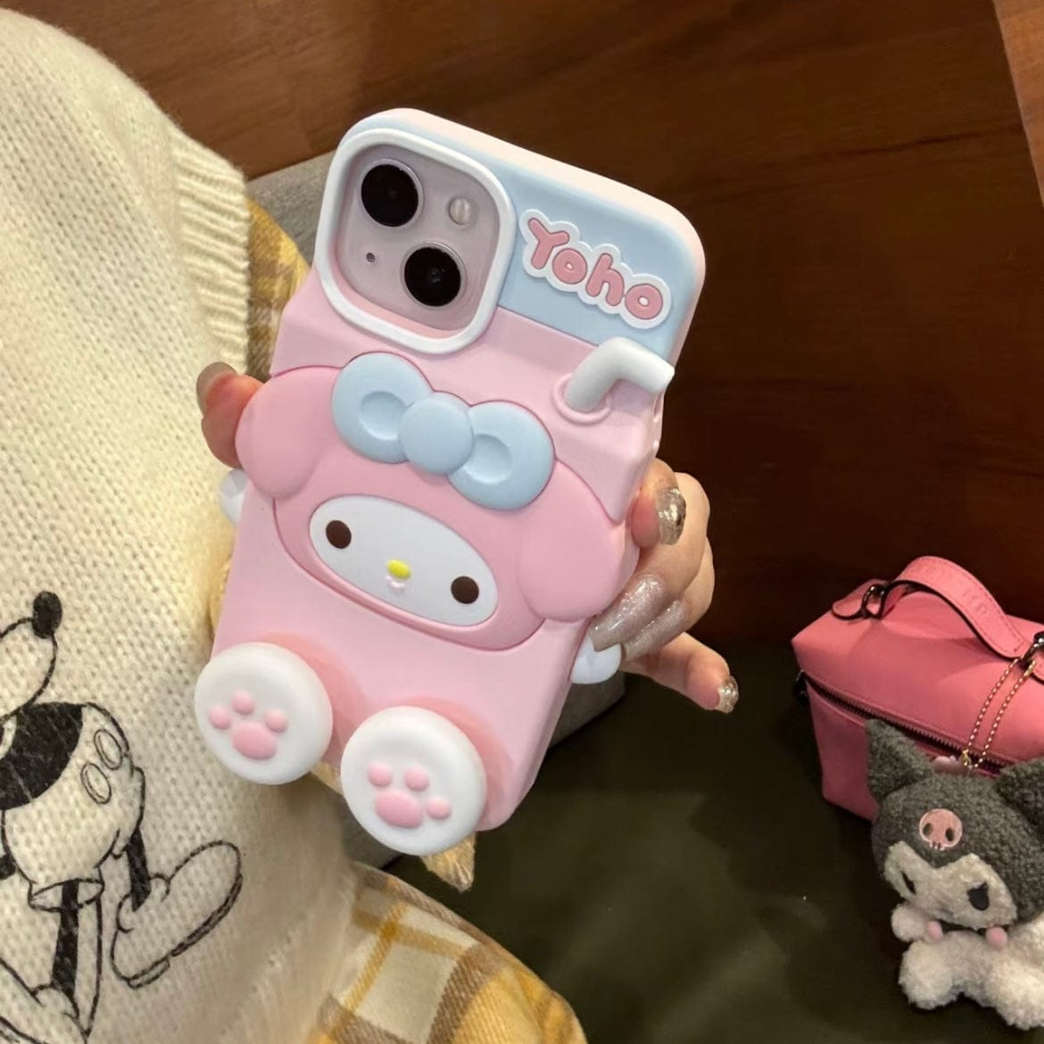 Cute Hello Kitty My Melody Milk Silicone iPhone Case