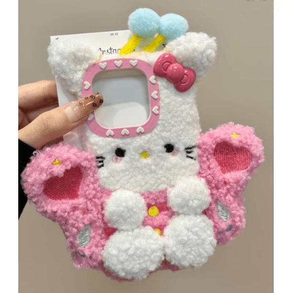 Cute Hello Kitty Pink Wing Bee Plush iPhone Case