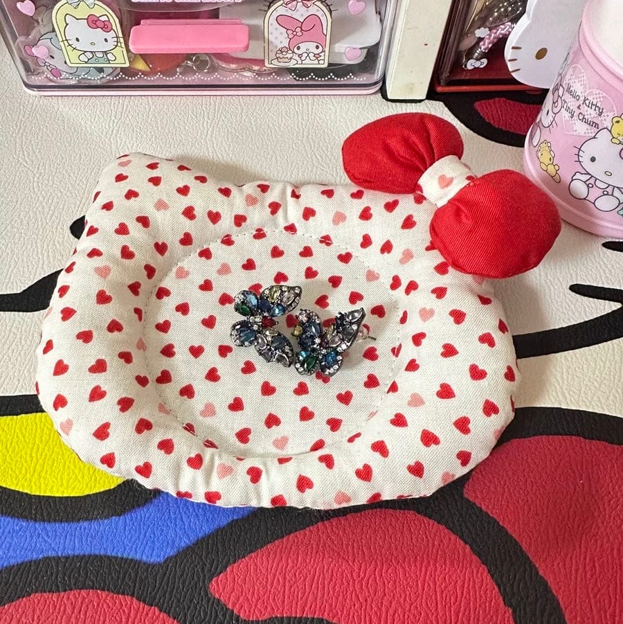 Cute Hello Kitty Shaped Fabric Coaster