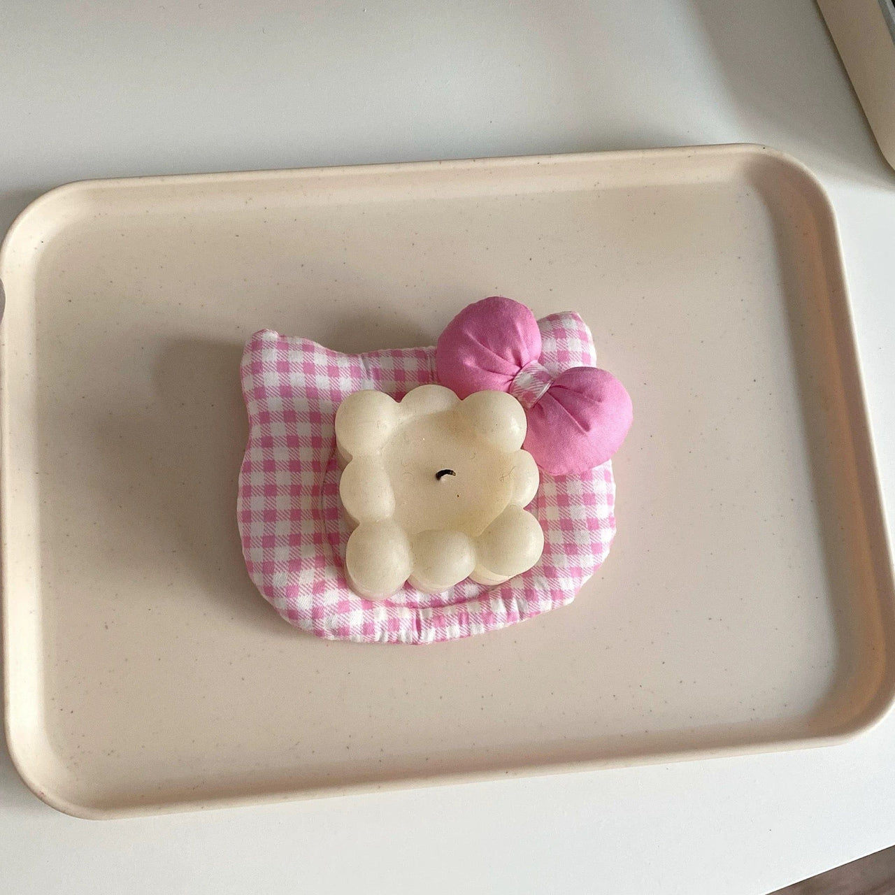 Cute Hello Kitty Shaped Fabric Coaster