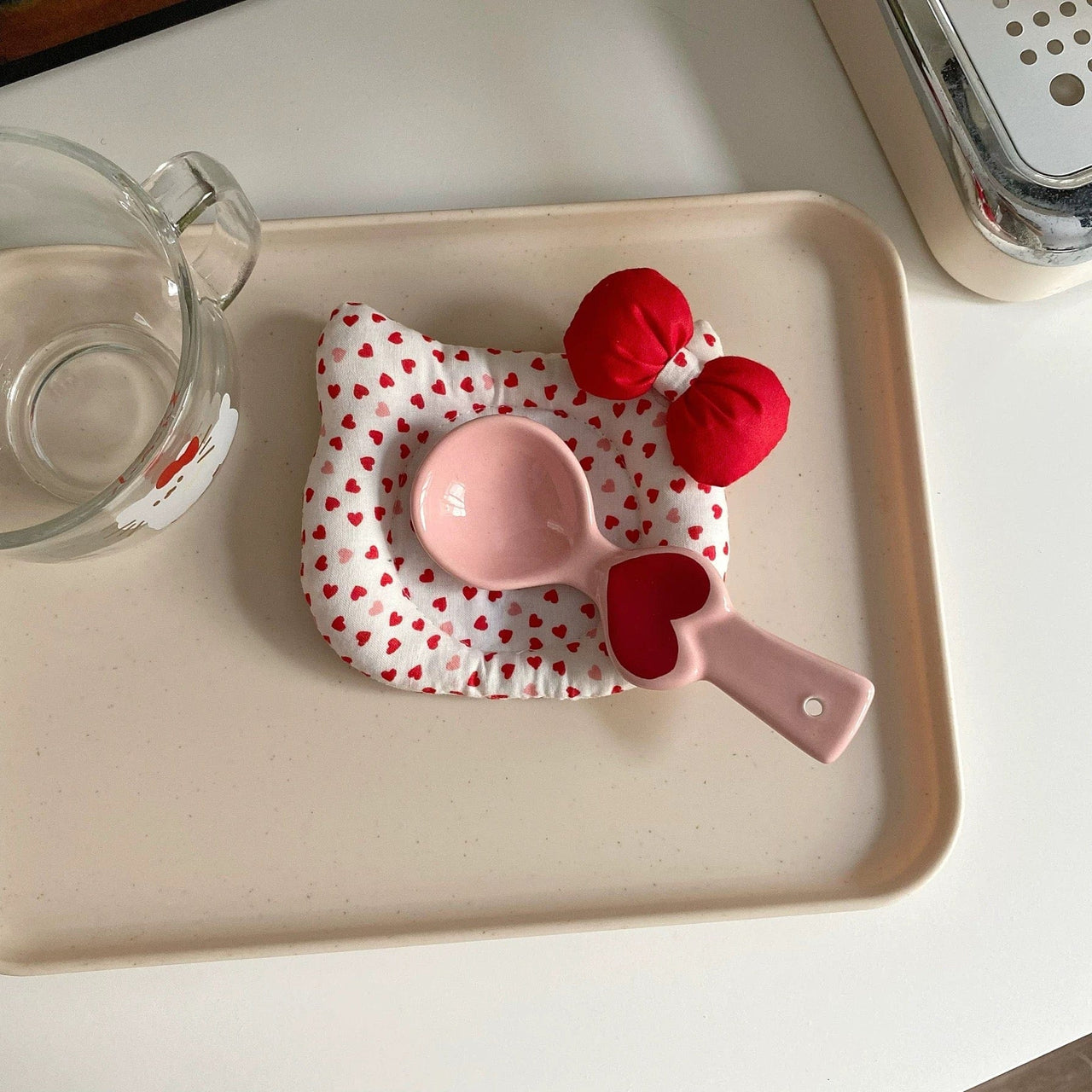 Cute Hello Kitty Shaped Fabric Coaster