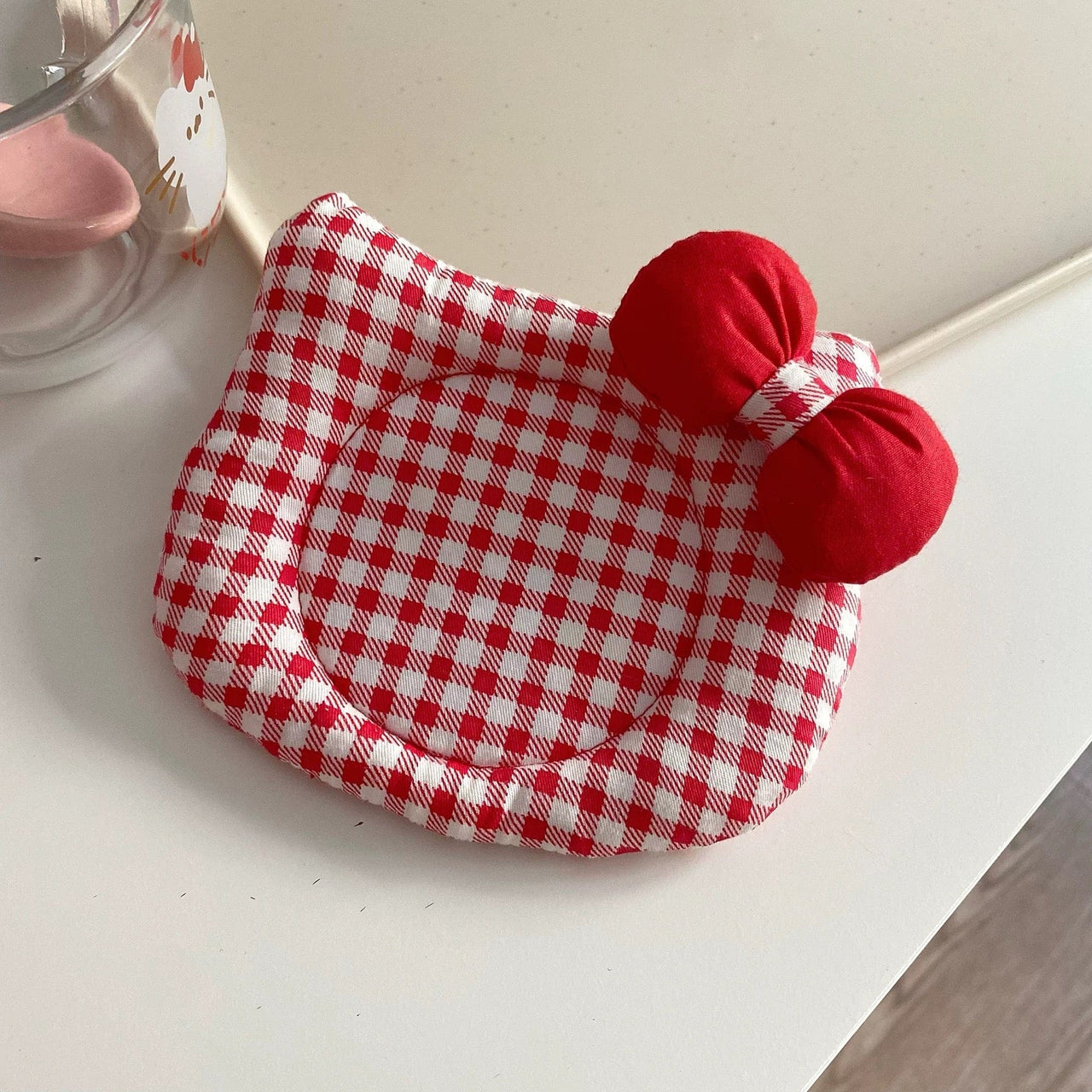 Cute Hello Kitty Shaped Fabric Coaster