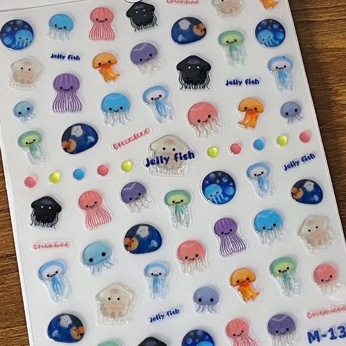 Cute Jellyfish Nail Art Decoration Stickers DIY Nail Ornament - ArtGalleryZen
