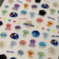 Thumbnail for Cute Jellyfish Nail Art Decoration Stickers DIY Nail Ornament - ArtGalleryZen