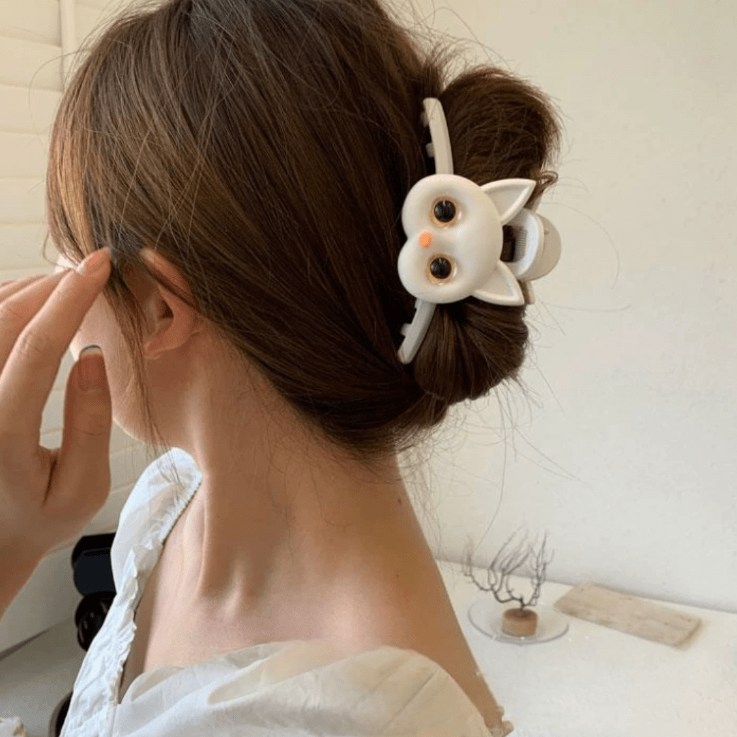 Cute kitten Acrylic Hair Claw Hair Clip - ArtGalleryZen