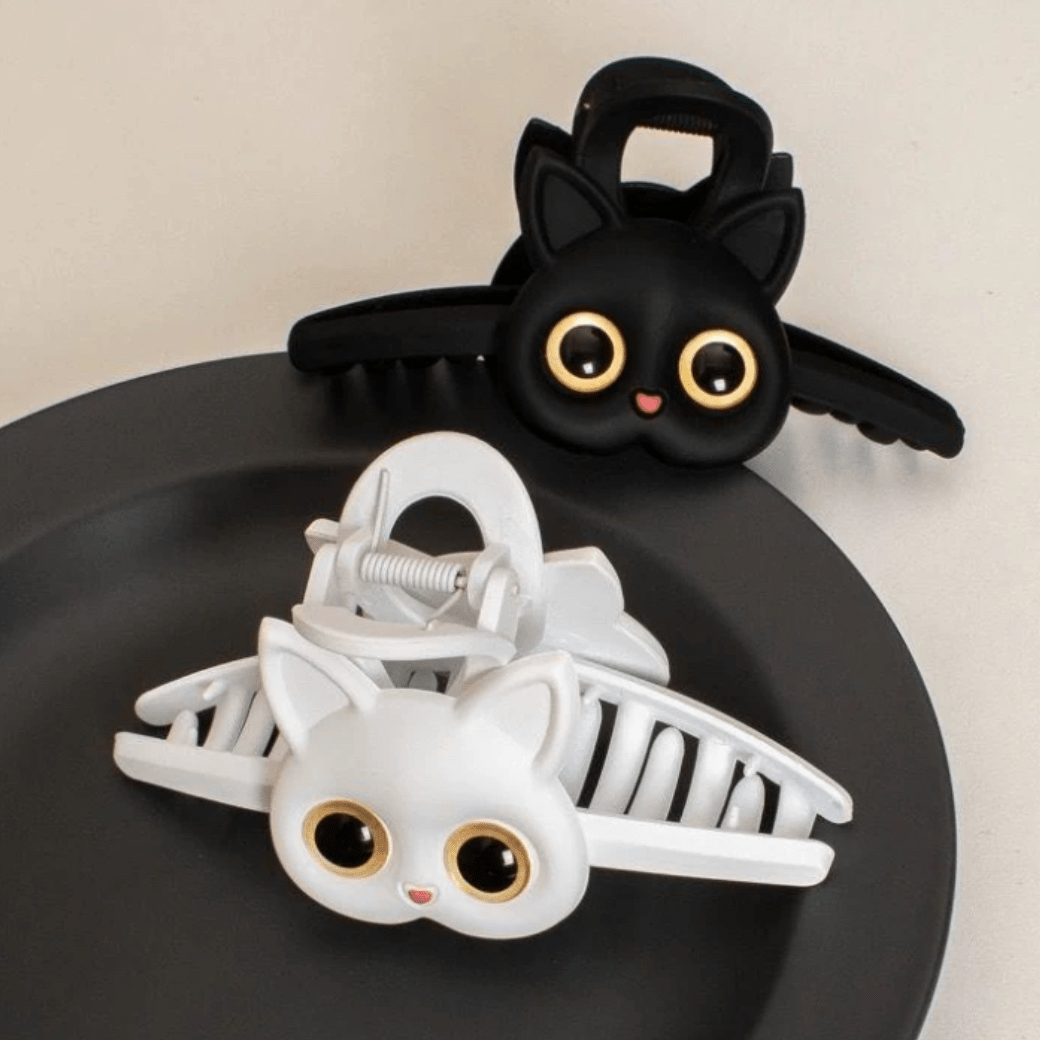 Cute kitten Acrylic Hair Claw Hair Clip - ArtGalleryZen