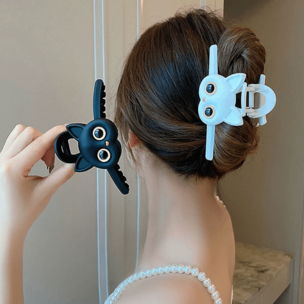 Cute kitten Acrylic Hair Claw Hair Clip - ArtGalleryZen