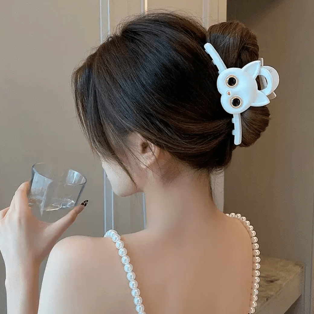 Cute kitten Acrylic Hair Claw Hair Clip