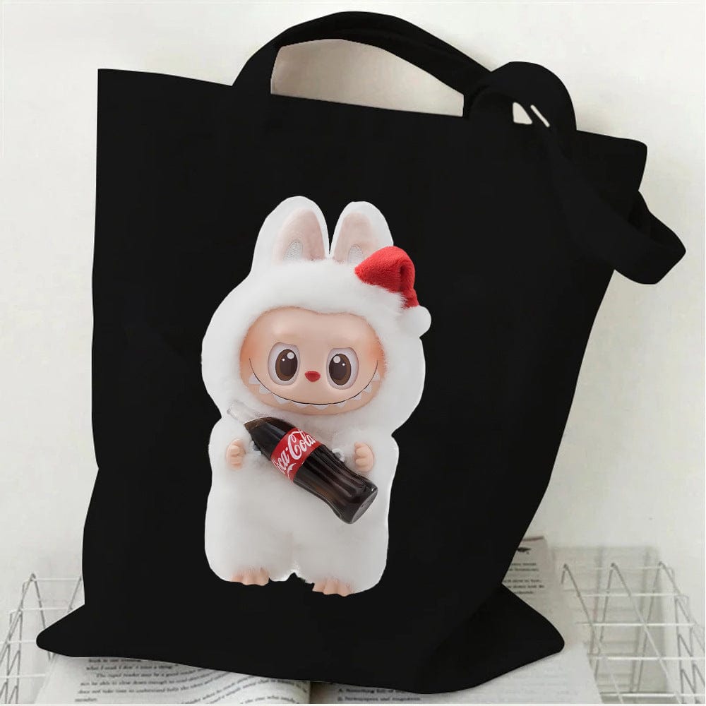 Cute Labubu Shoulder Tote Canvas Bag - ArtGalleryZen