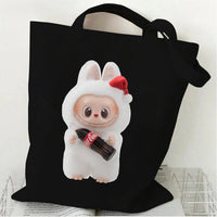 Thumbnail for Cute Labubu Shoulder Tote Canvas Bag - ArtGalleryZen